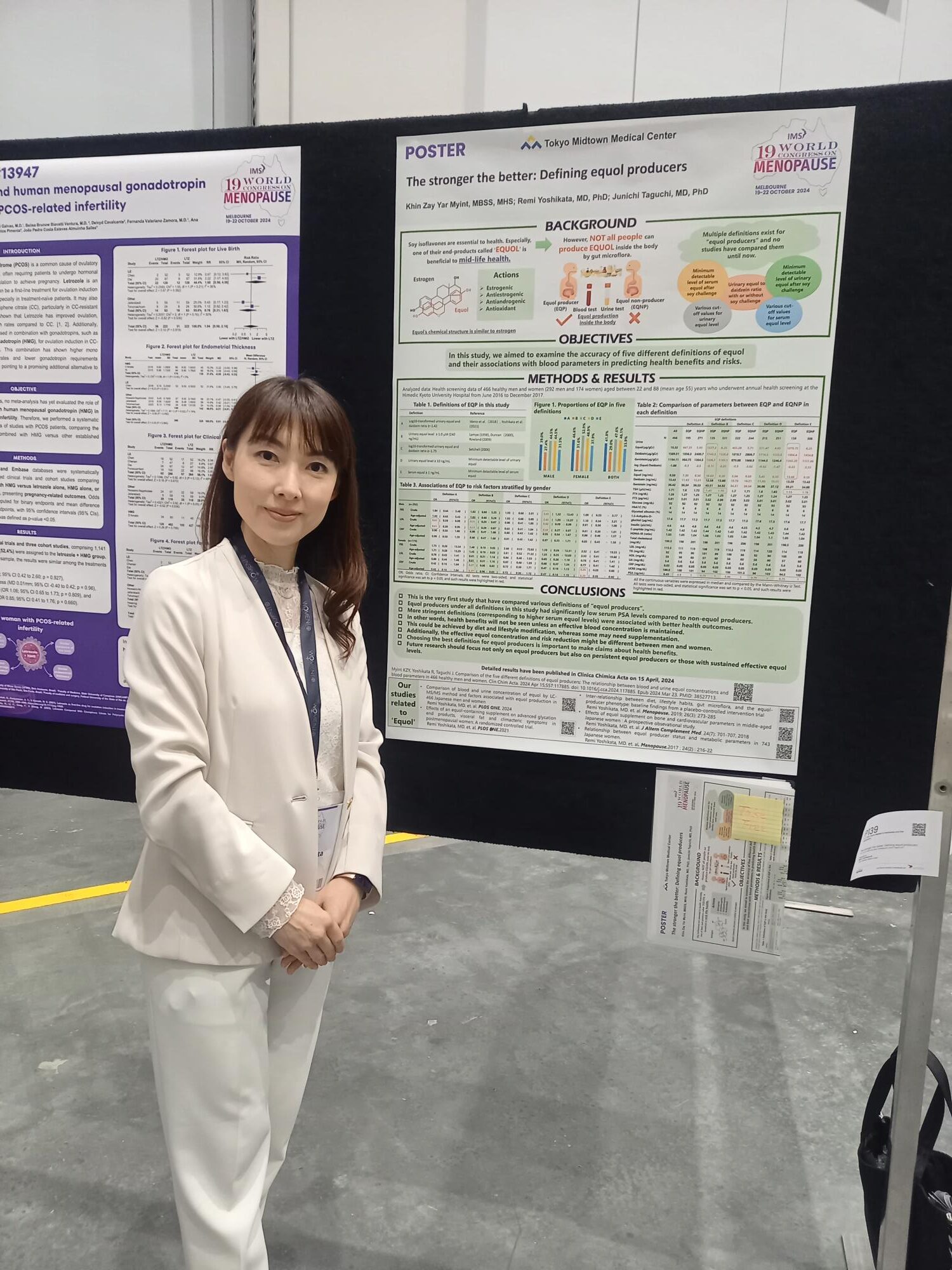 2024年11月08日 国際閉経学会第19回世界会議において,ポスターセッションを行いました。